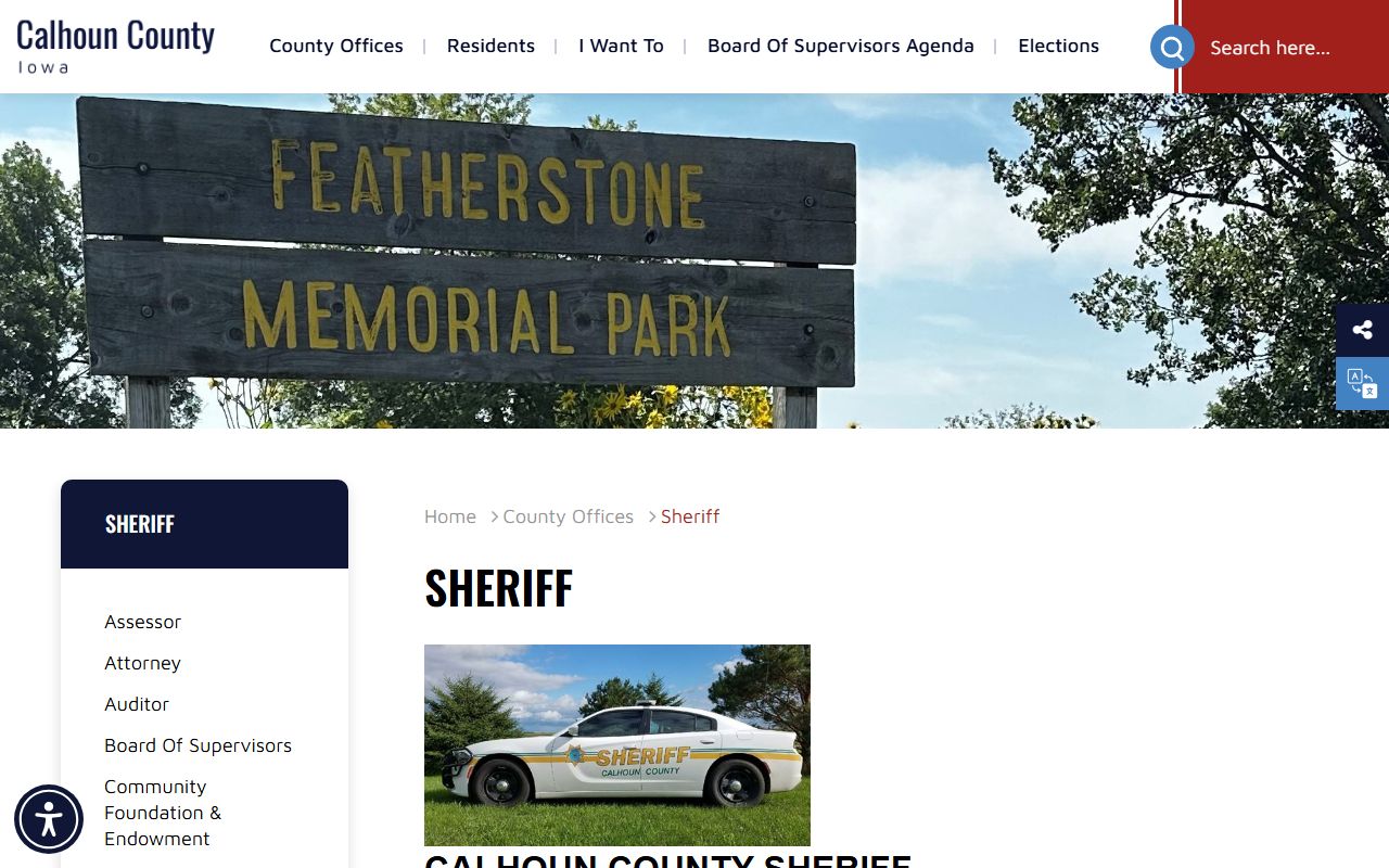 Calhoun County jail mugshots source from the official sheriff page